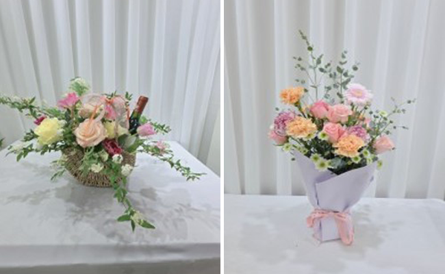 플로리스트 베이직과정 작품 이미지